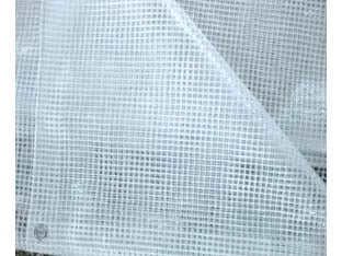 TELO TENDA PE RETINATO TRASPARENTE CON OCCHIOLI  cm.400x400    TREX