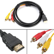 Trade Shop - Cavo Adattatore Convertitore Hdmi Maschio A 3 Rca Audio Video Av 1080p Hdtv 1,5m -