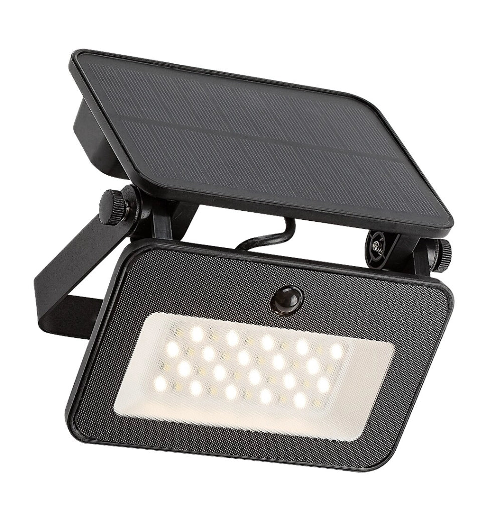 Faretto solare LED 6W PIR CCT IP65 nero Tarcal Rabalux