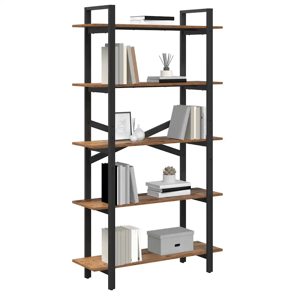 Libreria-Scaffale per Libri-Mobile di Stoccaggio Legno vecchio 100 x 33,5 x 178 cm Legno multistrato