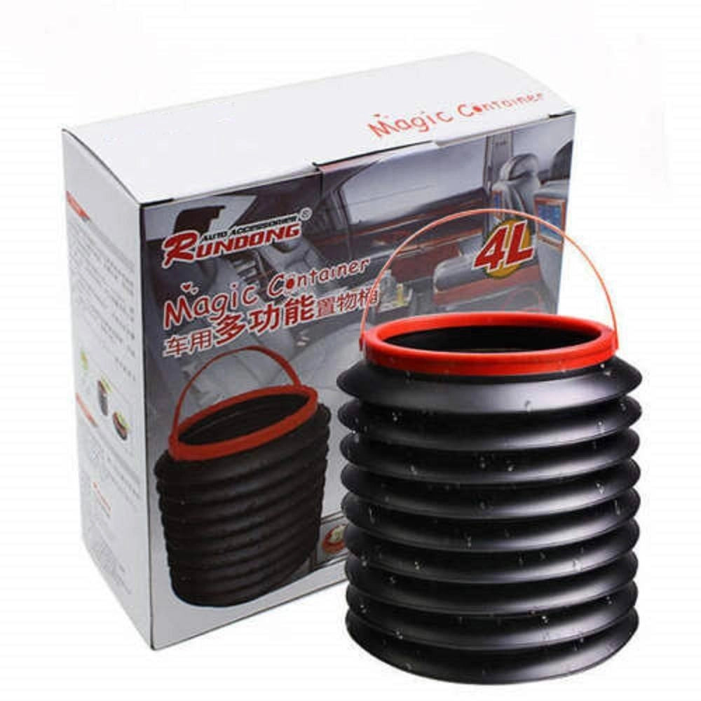 Trade Shop - Cestino Contenitore Box Porta Oggetti Per Auto Capacità 4 Lt Pieghevole -