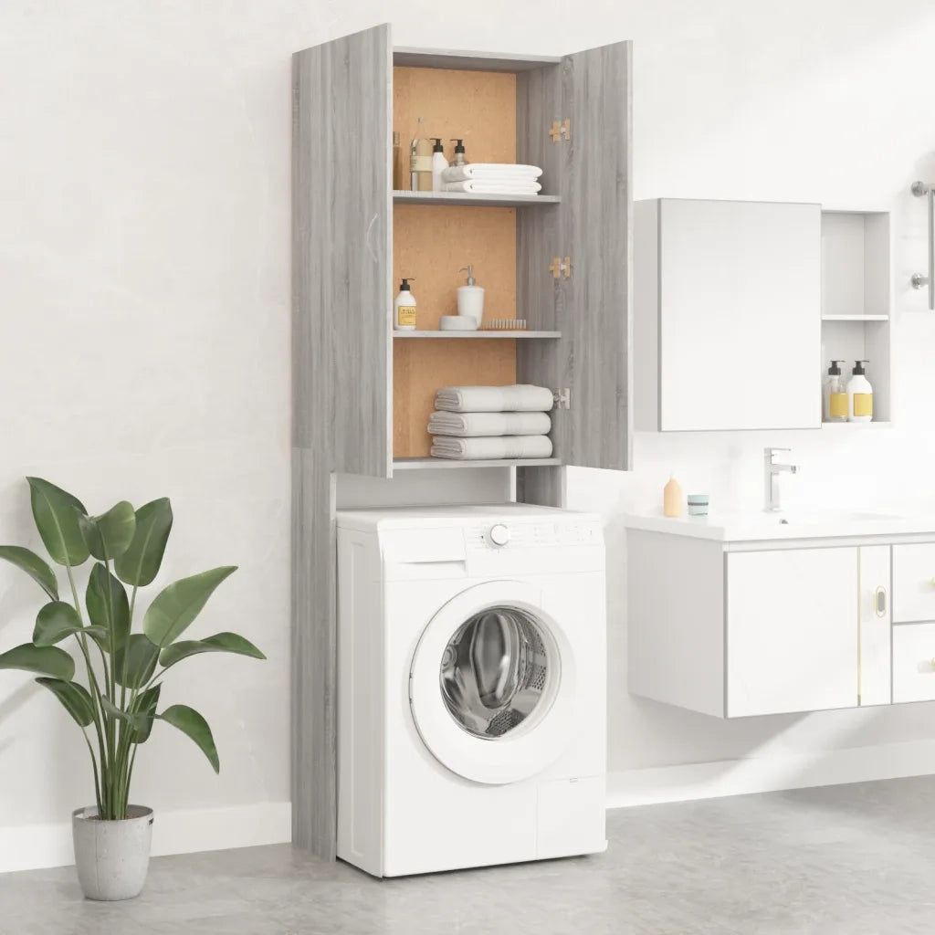 Mobile per Lavatrice Grigio Sonoma 64x25,5x190 cm CFW1866516