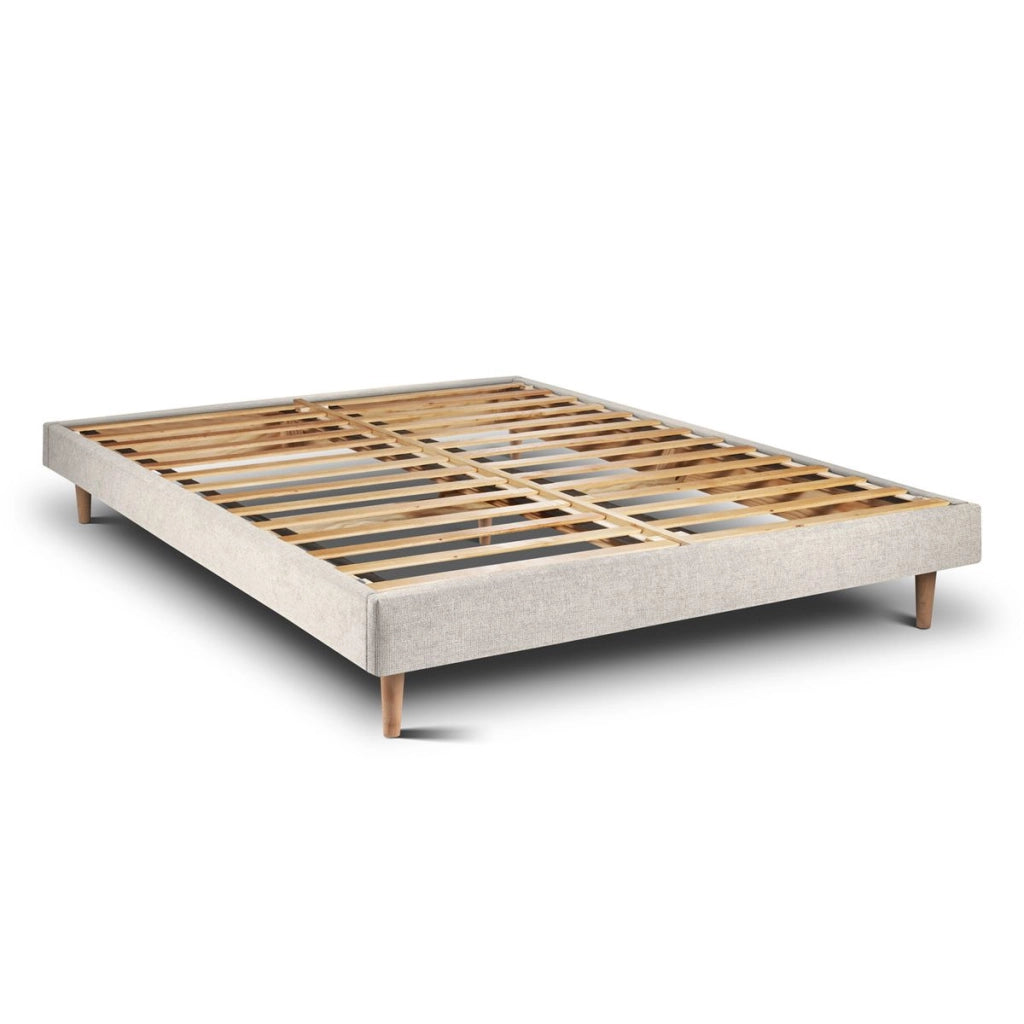 Letto 150x200 cm con testata imbottita - Tessuto Tela opaca