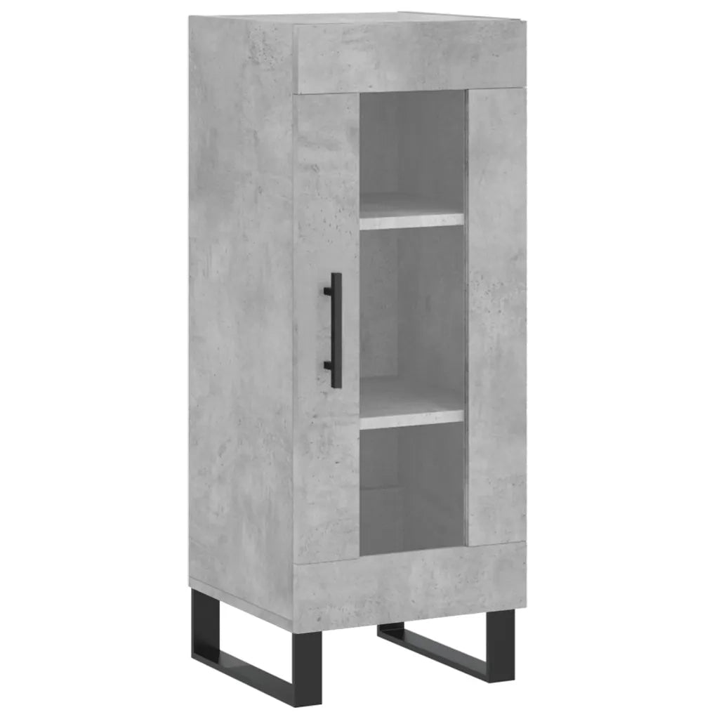 Credenza Grigio Cemento 34,5x34x90 cm in Legno Multistrato 828824