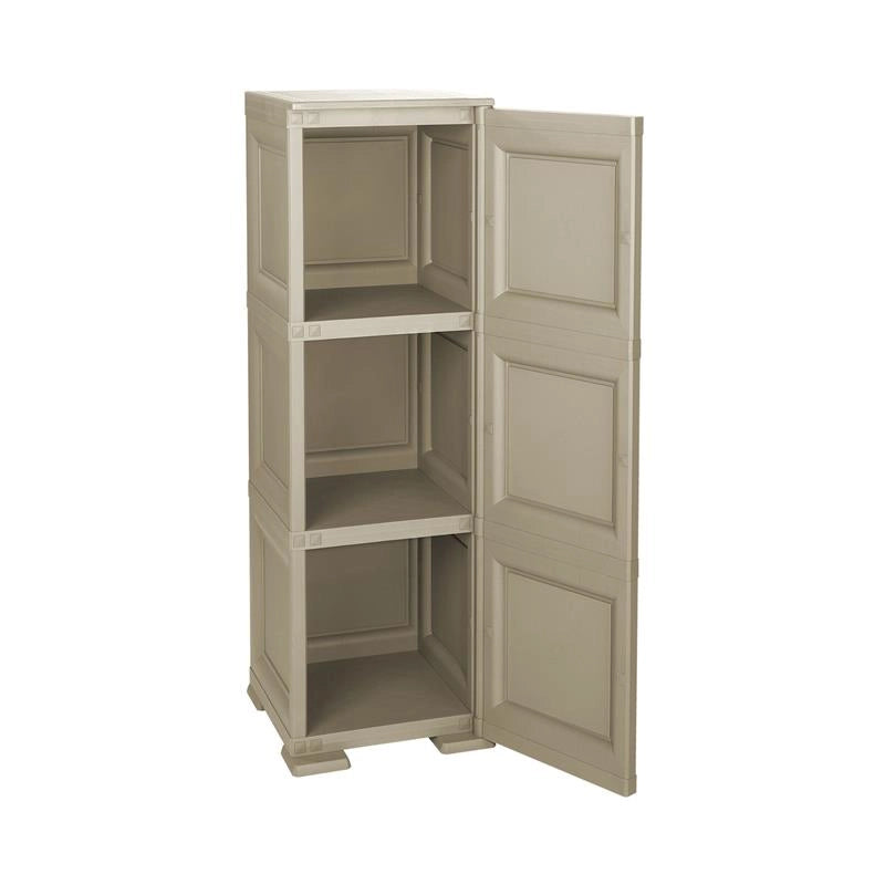 MOBILE 3 MODULI TALPA 40X43X125 CM CON ANTE TRAFORATE – CONTENITORE VERTICALE ORGANIZZAZIONE CASA PER INGRESSO E ZONA GIORNO