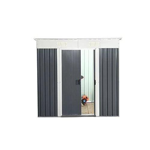 CASETTA DA GIARDINO PORTA ATTREZZI IN LAMIERA ANTRACITE MEDIUM STORE 185X121X19