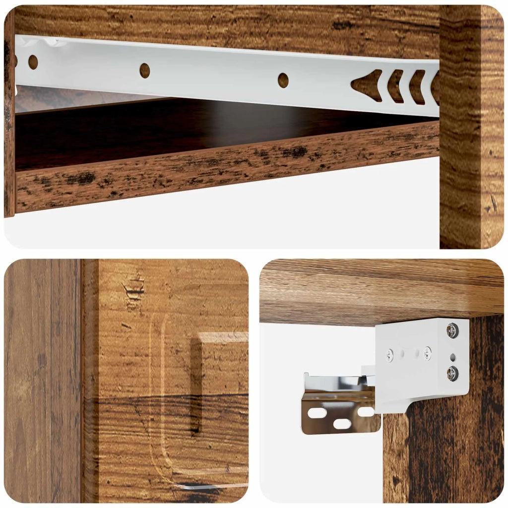 Tavolino da Parete Laterale Legno antico 59 x 34,5 x 17 cm 899343