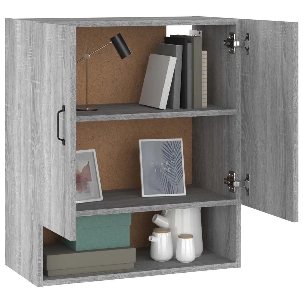 Armadietto a Muro Grigio Sonoma 60x31x70cm in Legno Multistrato 817589