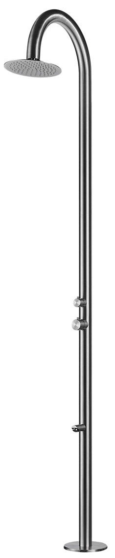 Doccia da Giardino 243,9x25x54,5 cm con Soffione Miscelatore e Lavapiedi Sined Palau Inox