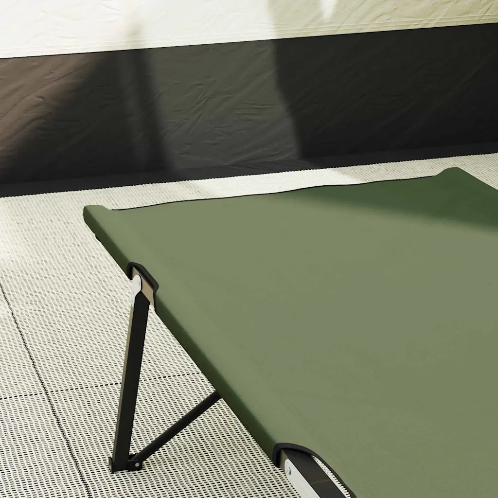 Letto da campeggio pieghevole 2 pz Verde 206 x 76 x 74 cm CFW8523476