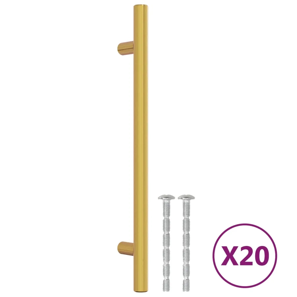 Maniglie per Mobili 20 pz Oro 160 mm in Acciaio Inoxcod mxl 132971