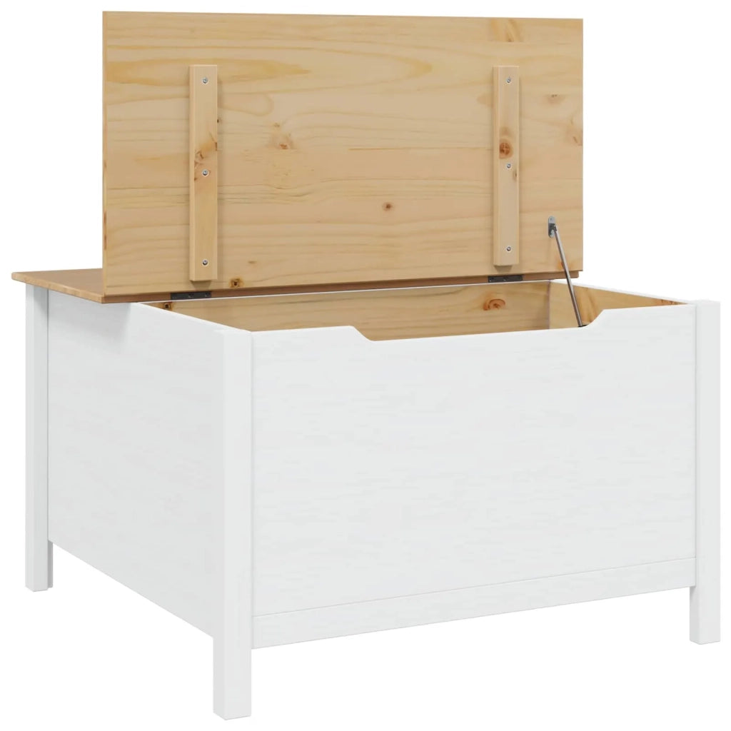 Tavolino da salotto Bianco e marrone miele 79,5 x 79,5 x 49 cm