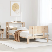 Giroletto con Testiera 75x190 cm in Legno Massello di Pino