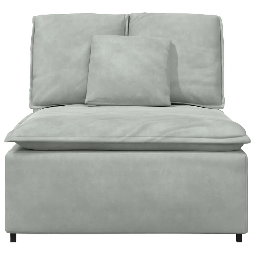 Modulo Centrale Divano Modulare con Cuscini Grigio Chiaro 100cm CFW2751100