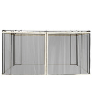 Tenda Zanzariera Gazebo Universale con Cerniere ¨C Zephmum ¨C 352x207 cm Nero Beige