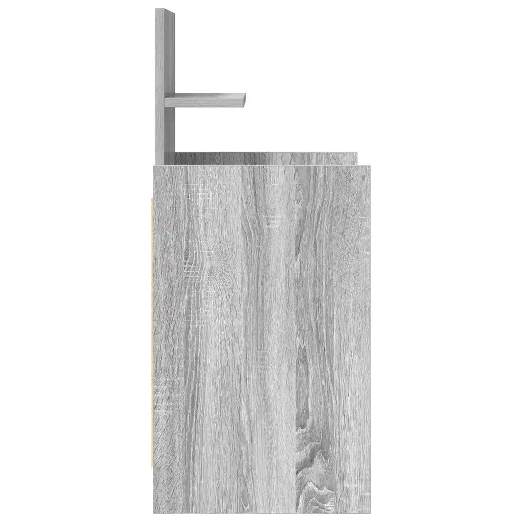 Comodini con 2 Cassetti 2 pz Grigio Sonoma 38x34x80 cm