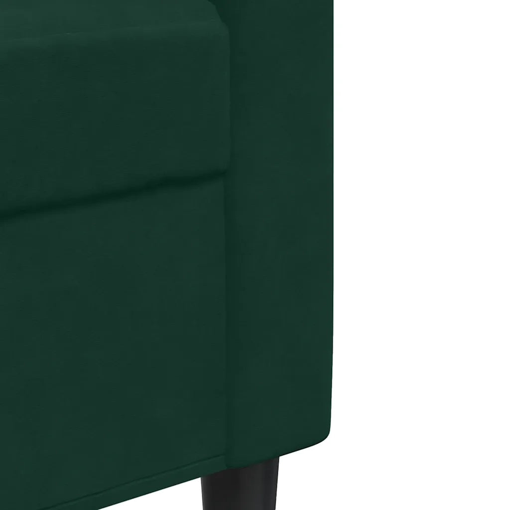 Set di Divani 4 pz con Cuscini Verde scuro in Velluto