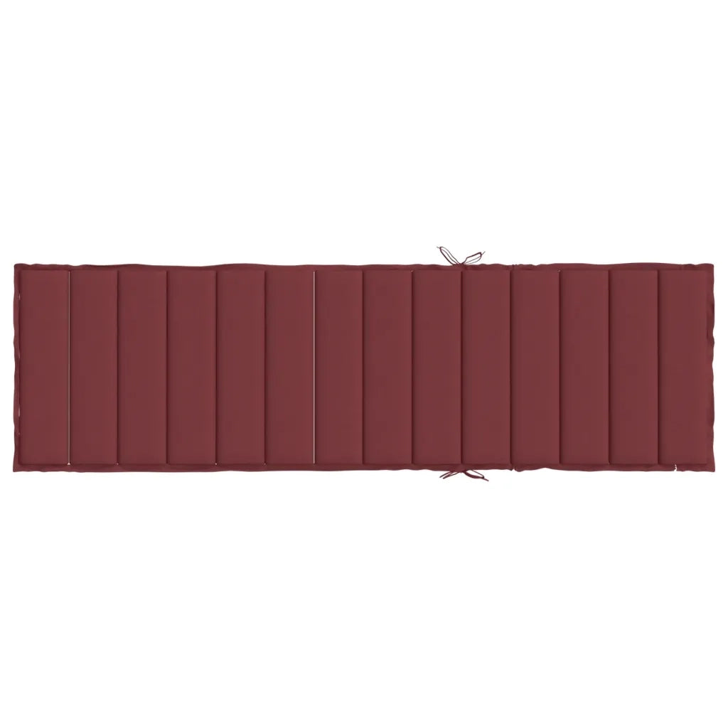 vidaXL Cuscino per Lettino Prendisole Rosso Vino Mélange 200x60x4 cm