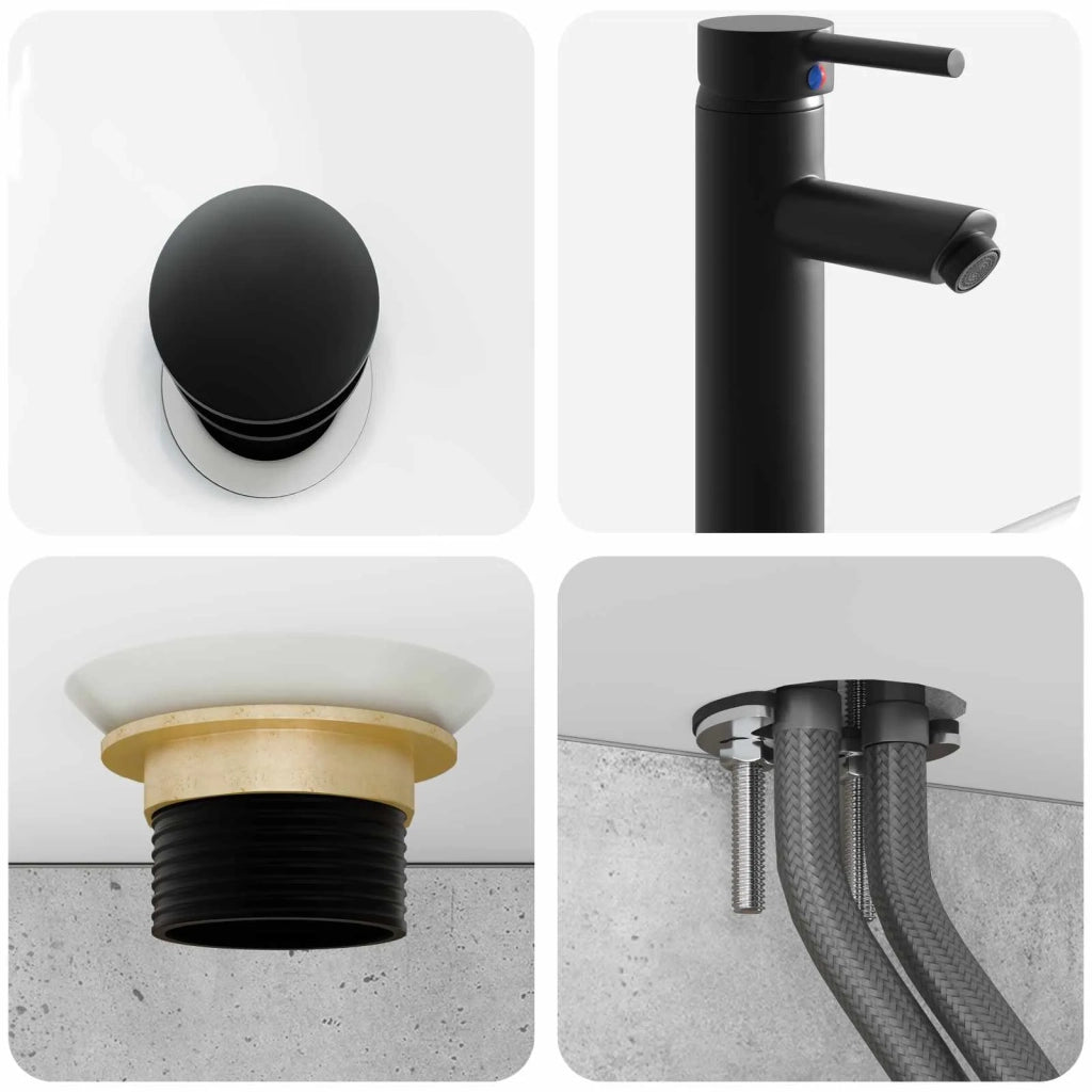 Lavabo da Parete Grigio Cemento 50 x 41 x 39 cm CFW2502820