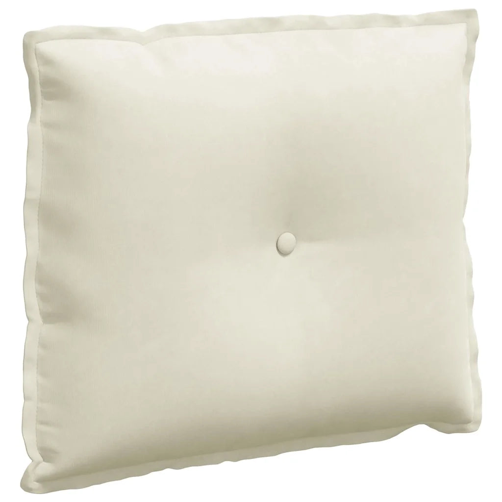 Cuscino per Schiena Crema 60 x 50 cm Tessuto in Cords