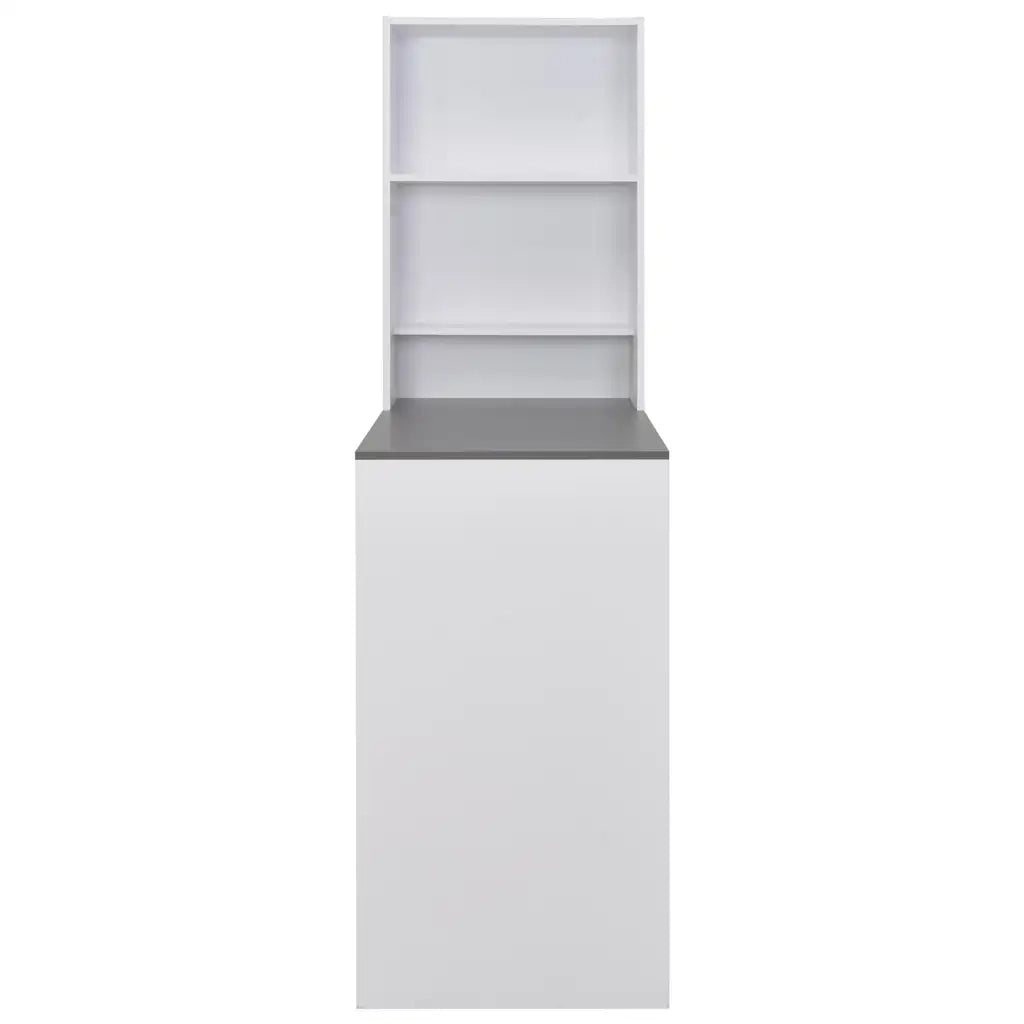 Table de bar avec armoire Blanc 115x59x200 cm