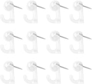 Spine di Appoggio per Parete 100 pezzi - Materiale Sostenibile Kunststof/Metaal - Translucido - Hanger per Parete - Articoli da Ufficio - Utile in Uso - Hanger per Parete