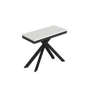Consolle allungabile 90x40/196 cm Sakuro Small Evolution Bianco Frassino gambe antracite