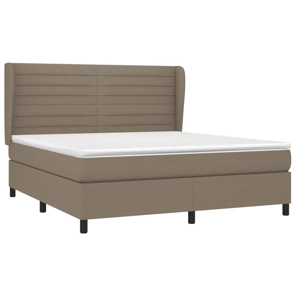 Giroletto a Molle con Materasso Tortora 180x200 cm in Tessuto 3128065