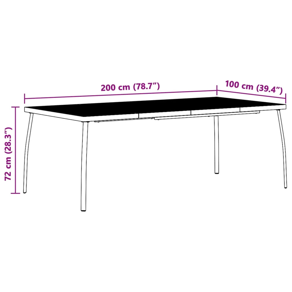 Set da pranzo 7 pz Antracite Acciaio 3422864