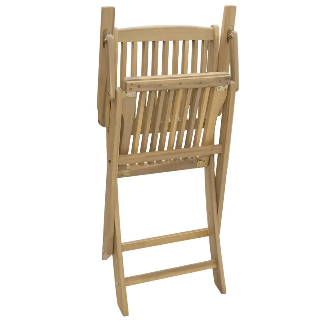 Sedie Giardino Pieghevoli 2 pz 54x61x88 cm Massello Acacia 365741