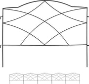 Recinzione per giardino a 6 elementi H x B 46 x 61 cm per pianta in terra recinzione bassa giardino ferro nero