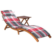 Lettino prendisole sedia a sdraio lettino prendisole letto da giardino mobili da esterno per patio con tavolo e cuscino legno di acacia 02_0012634