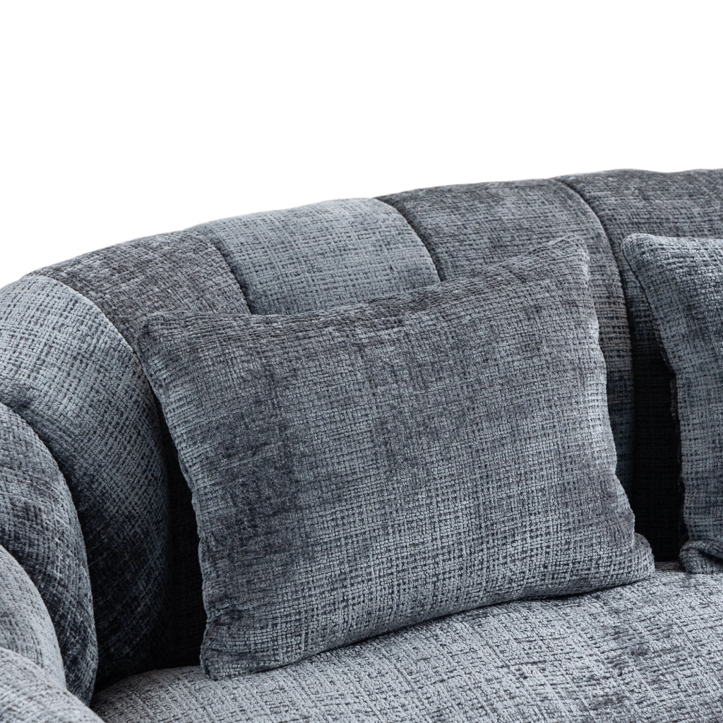 Divano Pouf Sacco Lounge ¨C MINIMAL ¨C Grigio Chenille, Adulti e Bambini