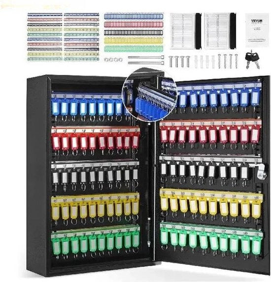Cassaforte per chiavi - Cassaforte con serratura numerica - Cassaforte per chiavi per esterni e interni - Cassetto per chiavi - Cassaforte compatta - Sicura - Nero