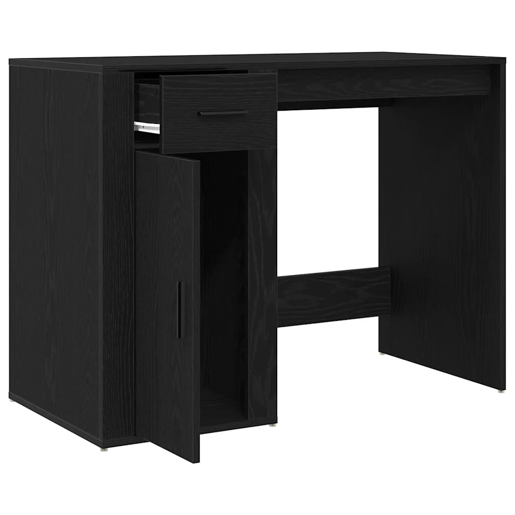 Scrivania Rovere Nero 100 x 49 x 74 cm Legno multistrato 862804