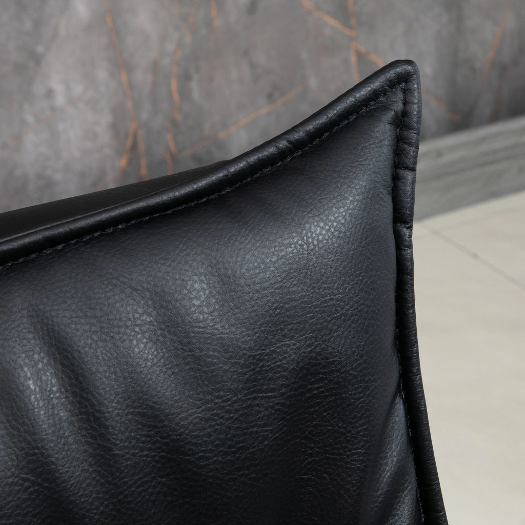 POLTRONA Girevole Reclinabile con Poggiapiedi 78x64,5x45 cm Nero