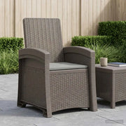 Sedia da giardino reclinabile effetto rattan Grigio Chiaro PP 8012015