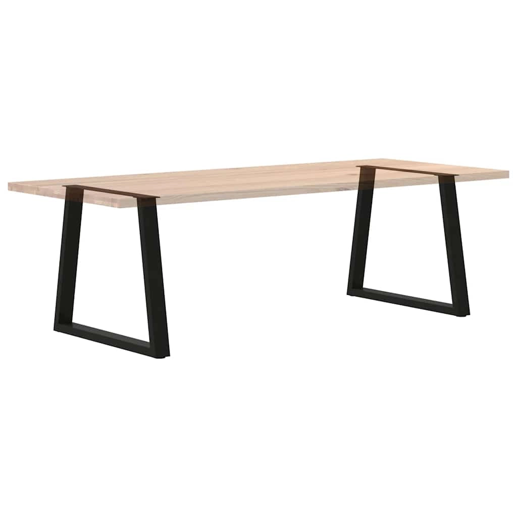 Set di 2 gambe regolabili per tavolo da pranzo a forma di V design moderno 80 x 72-73 cm acciaio nero 02_0056863