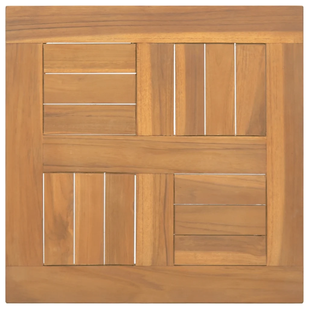 Piano Tavolo Quadrato 40x40x2,5 cm in Legno Massello di Teak 316155