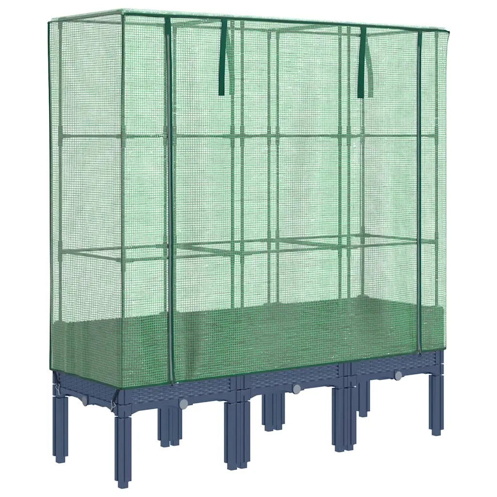 vidaXL Letto Rialzato con Copertura Serra Effetto Rattan 120x40x140 cm