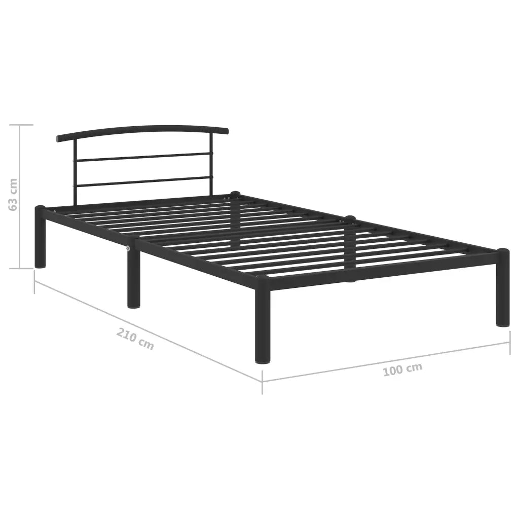 Giroletto Nero in Metallo 90x200 cm cod mxl 59585