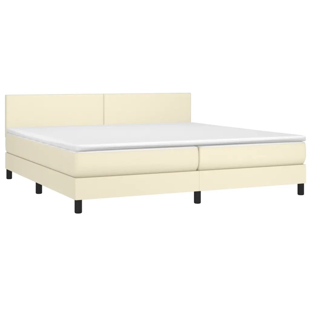 Giroletto a Molle con Materasso e LED Crema 200x200 cm cod mxl 62200