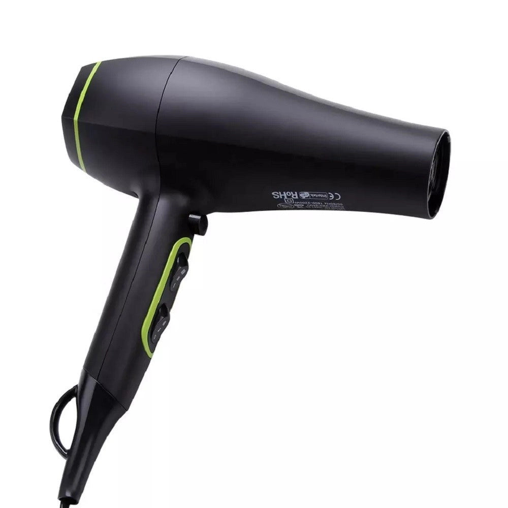 Trade Shop - Asciugacapelli Professionale Motore Cc 2200w Salone Ugello Concentratore Gm-130 -