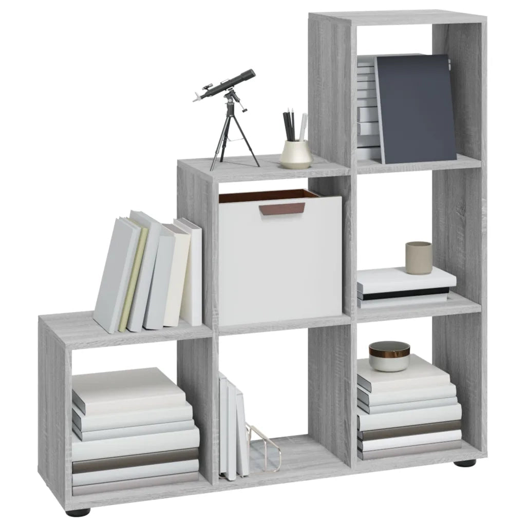 Libreria a Scala Grigio Sonoma 107 cm in Legno Multistrato 342607