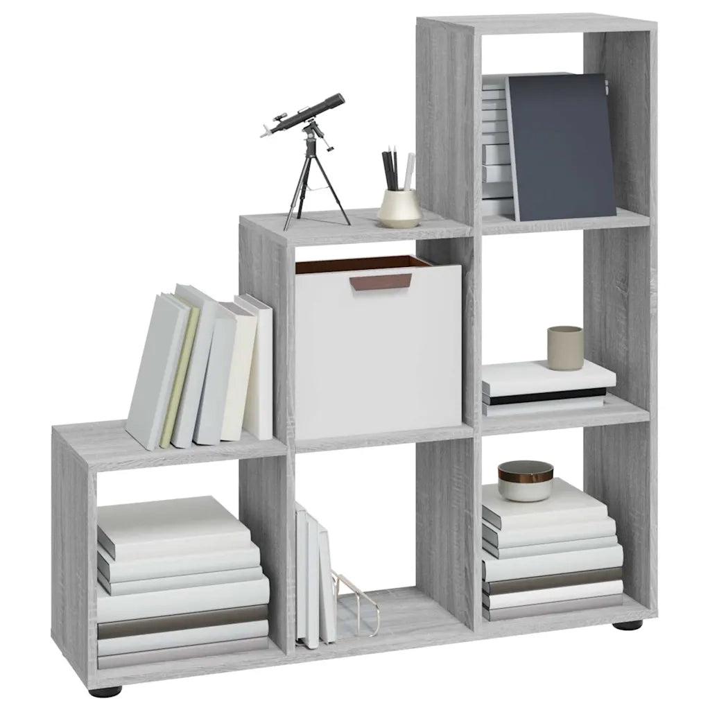 Libreria a Scala Grigio Sonoma 107 cm in Legno Multistrato 342607