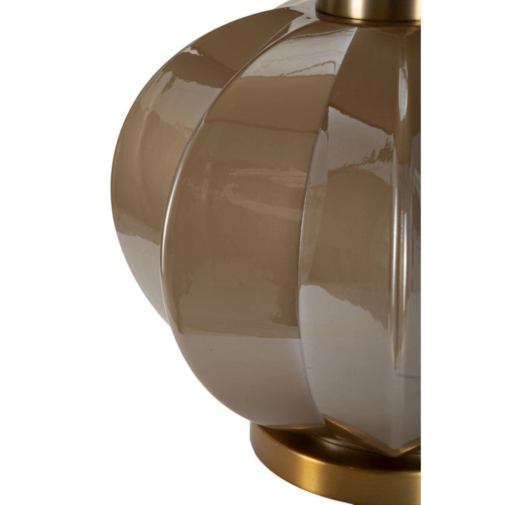 Lampada da Tavolo VKH733, Marrone, Vetro, 57x40,5x40,5 cm