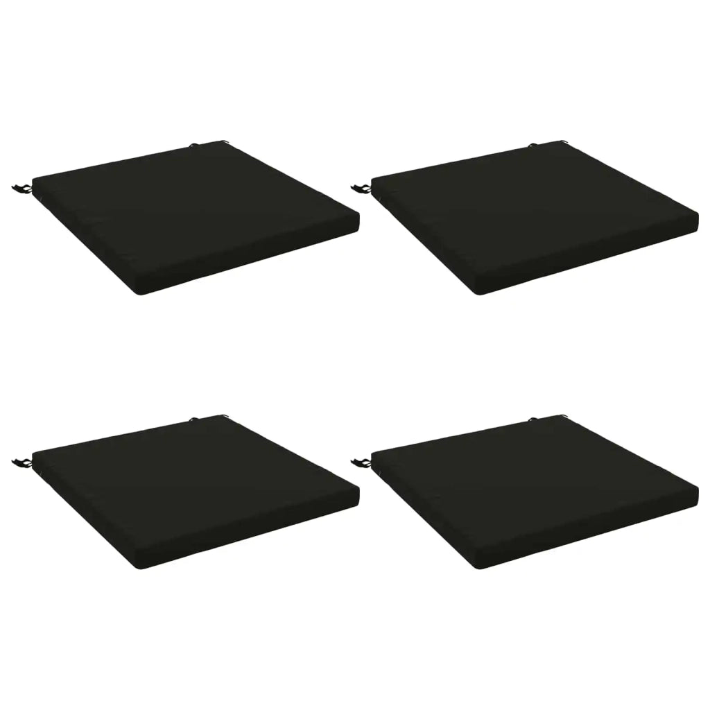 Cuscini per Sedia in 4 Pezzi SOEST 4 pz 100% Poliestere Nero 945022