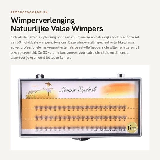 Wimperverlenging 60 Stuks - 3D Volume Fans - Wimpers Naturali Finte - Lunghezza 9-12 mm - Estensioni delle ciglia Individuali - Risultato Personalizzato