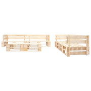 Set Divani da Giardino con Pallet 6 pz in Legno Naturale 277502