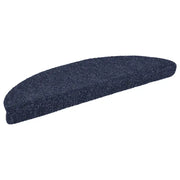 Tappetini per scale autoadesivi 15 pz | Gradini per Scale 56x17x3 cm blu semicircolari